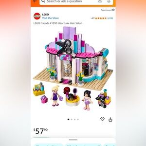 Lego Friends Heartlake Hair Salon Set - Complete - Retired